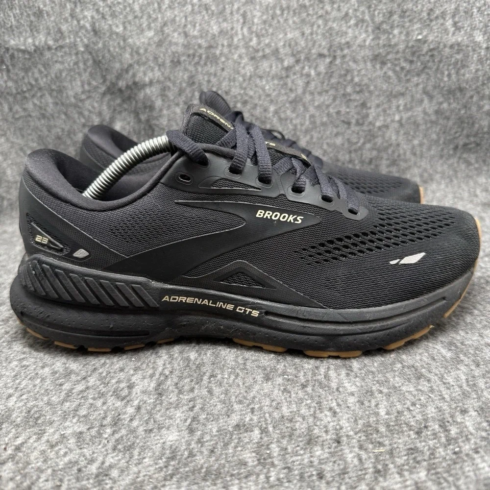 Brooks Adrenaline GTS 23 Womens Running Shoes Size 8 Wide D Black Gum Stability